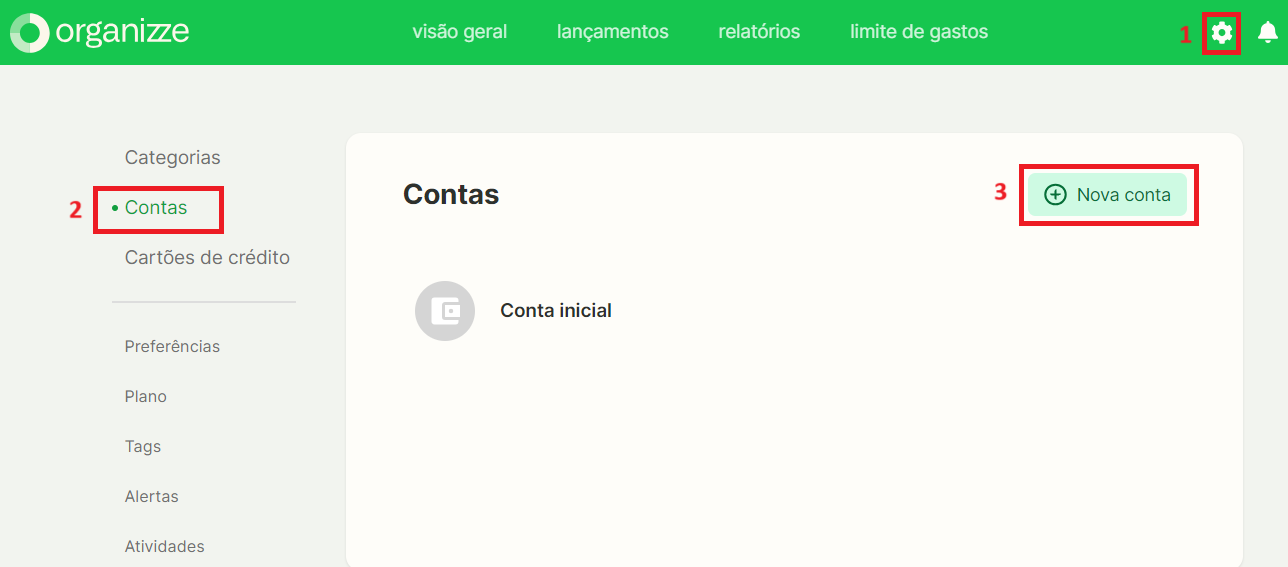 Começando a usar o Organizze na Web – Organizze