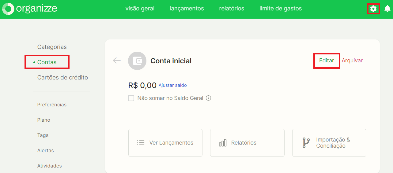 Começando a usar o Organizze na Web – Organizze