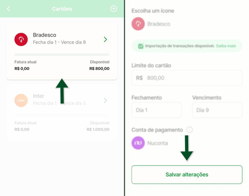 Cartão de crédito - Como editar - Passos 3 e 4.jpg