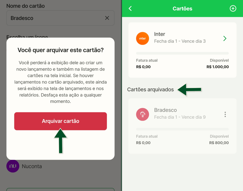 Cartão de crédito - Como arquivar - Passos 5 e 6.jpg