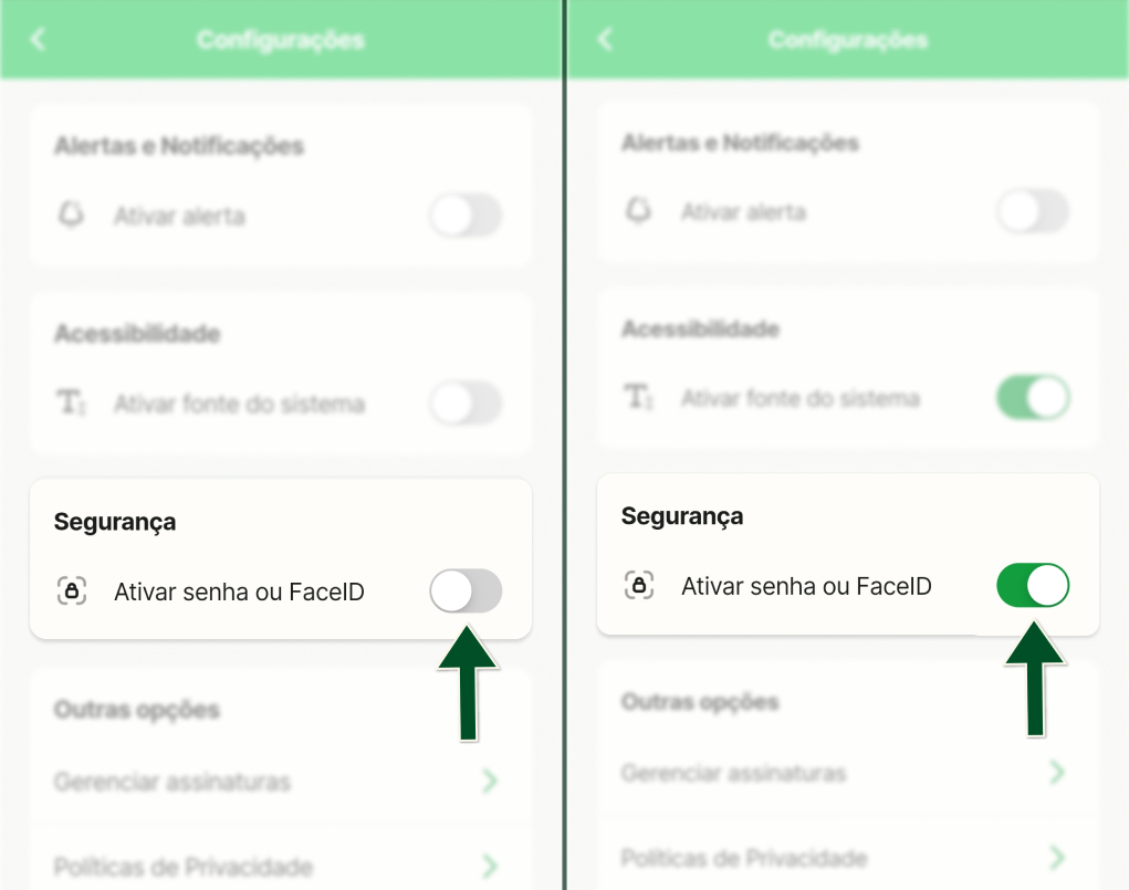 Funcionalidades -  Configurações - Segurança - Passos 3 e 4 (1).jpg