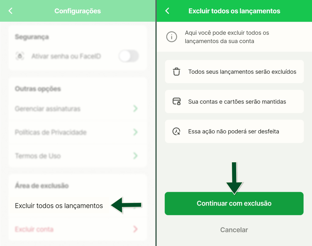 Funcionalidades -  Configurações - Excluir todas as movimentações - Passos 3 e 4 (1).jpg