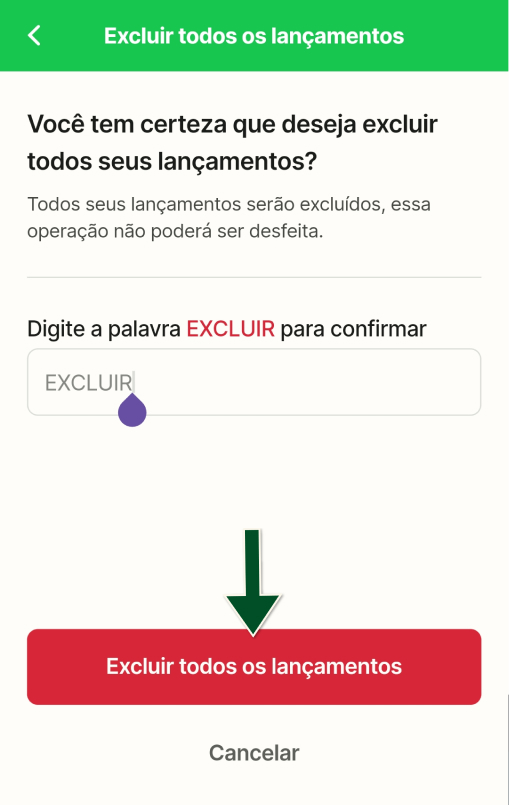 Funcionalidades -  Configurações - Excluir todas as movimentações - Passo 5.jpg