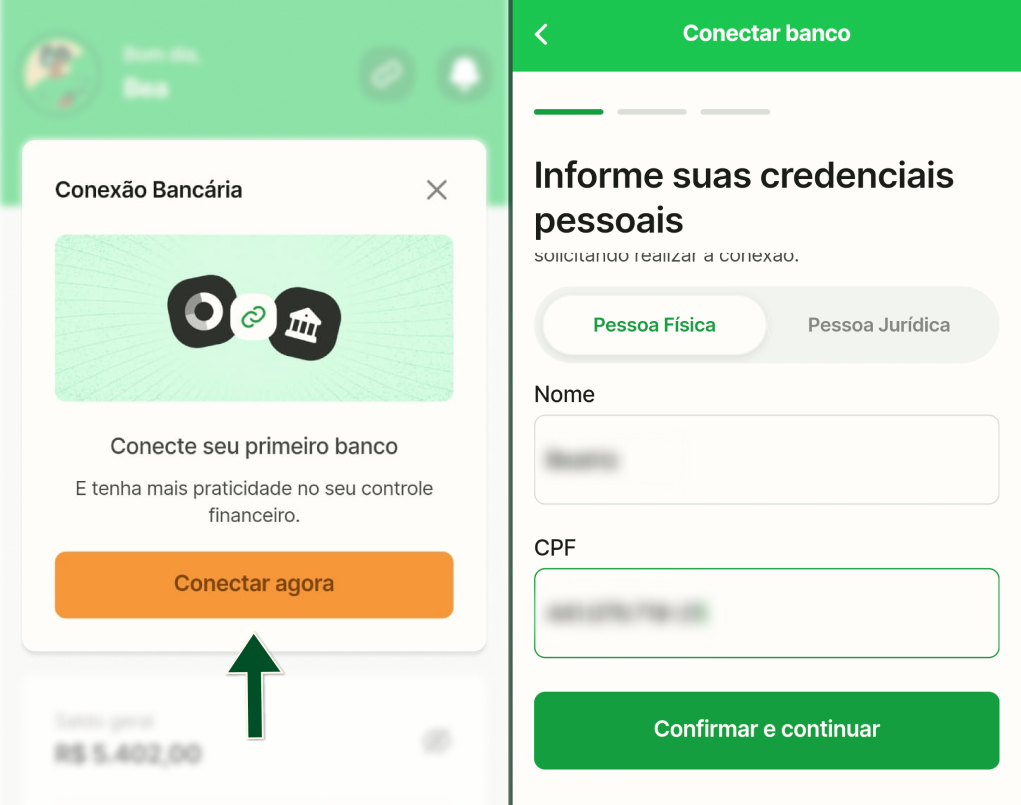 Conexão - Conectar primeiro banco - Passos 1 e 2.jpg