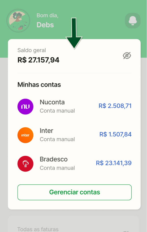 Funcionalidades -  Conta - Ver saldo - Passo 1.jpg