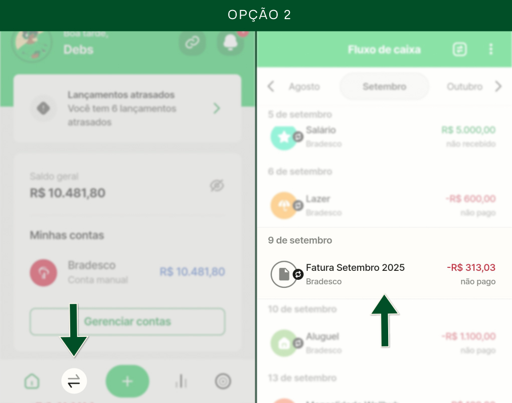 Funcionalidades -  Visualizar fatura - Opção 2 - Passos 1 e 2.jpg