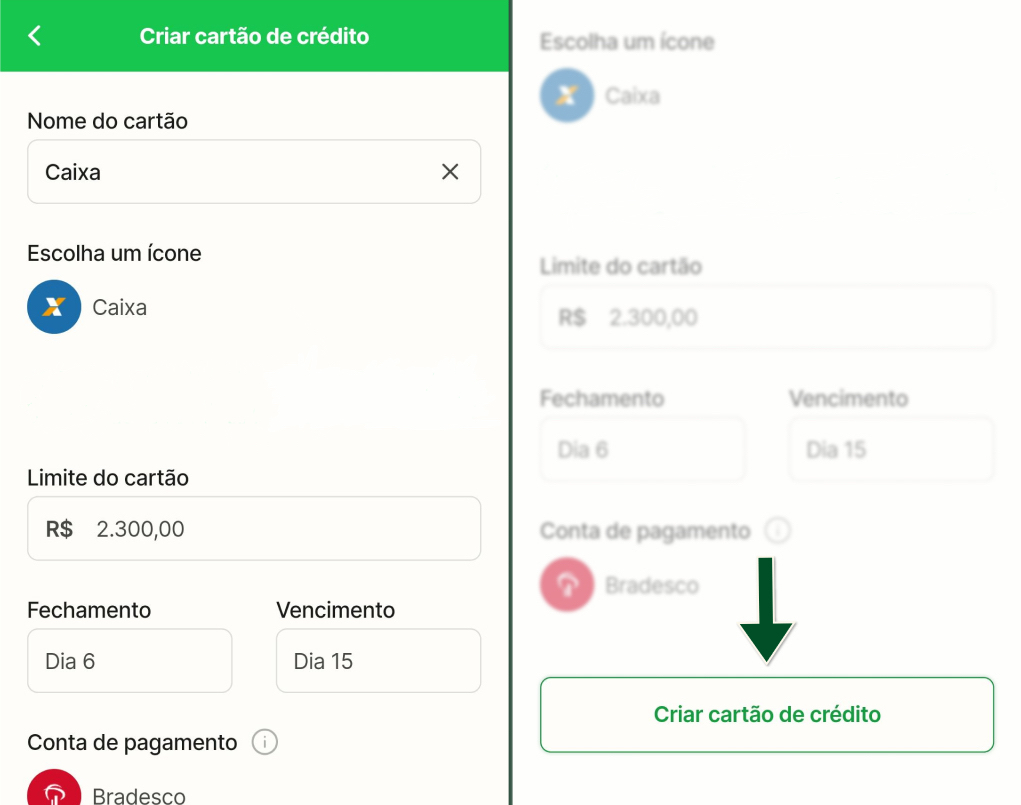 Funcionalidades -  Adicionar cartão de crédito - Passos 3 e 4 (1).jpeg