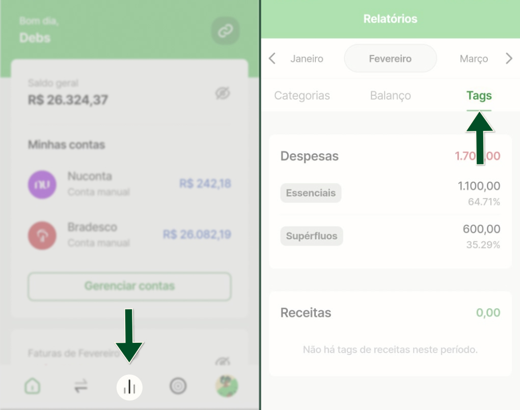 Funcionalidades -  Relatórios - Relatório de tags - Passos 1 e 2.jpg