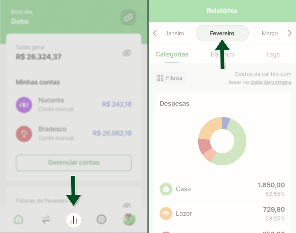 Funcionalidades -  Relatórios - Filtro - Período - Passos 1 e 2.jpg